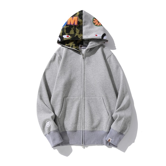 High Quality Bape Cotton Zipper Hoodie Jacket WTBP-026