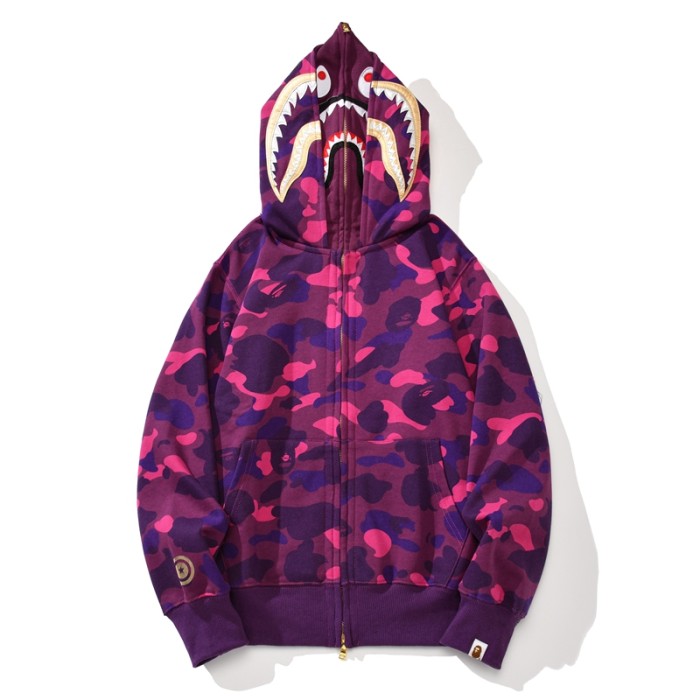 High Quality Bape Cotton Zipper Hoodie Jacket WTBP-007