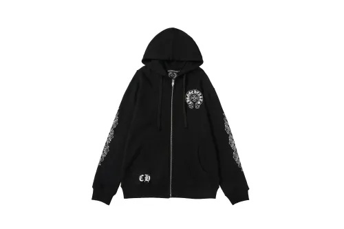 High Quality Chrome Hearts 400G Cotton Thicken Hoodie Zipper Jacket WTCH-140