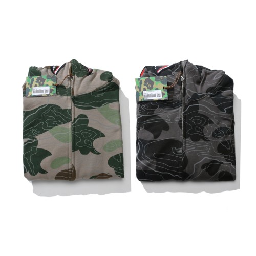 High Quality Bape Cotton Zipper Hoodie Jacket WTBP-040