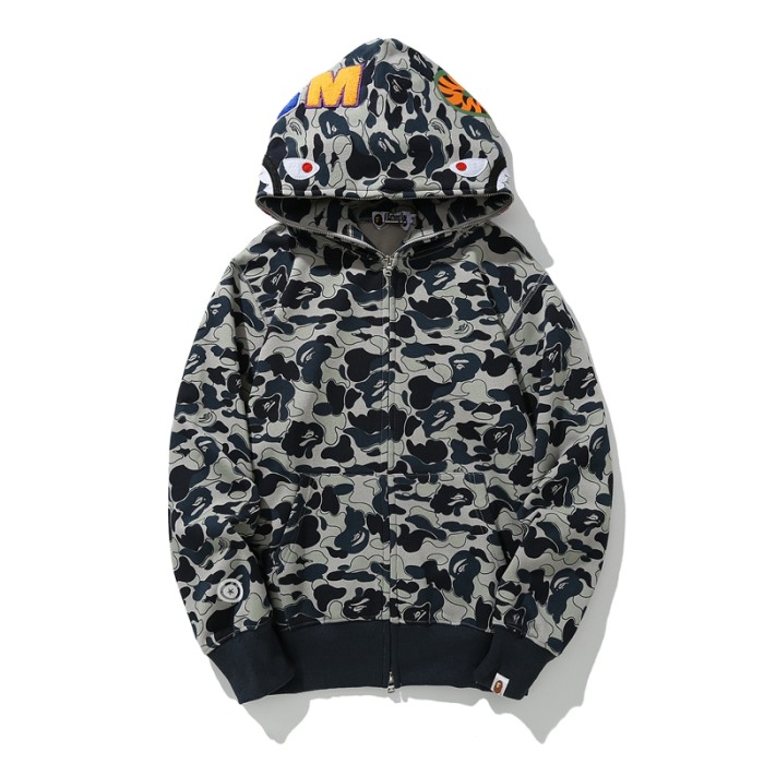 High Quality Bape Cotton Zipper Hoodie Jacket WTBP-044