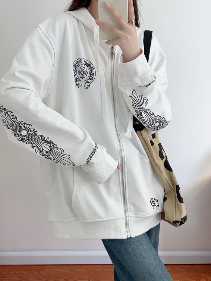 High Quality Chrome Hearts 420G Cotton Hoodie Zipper Jecket WTCH-130