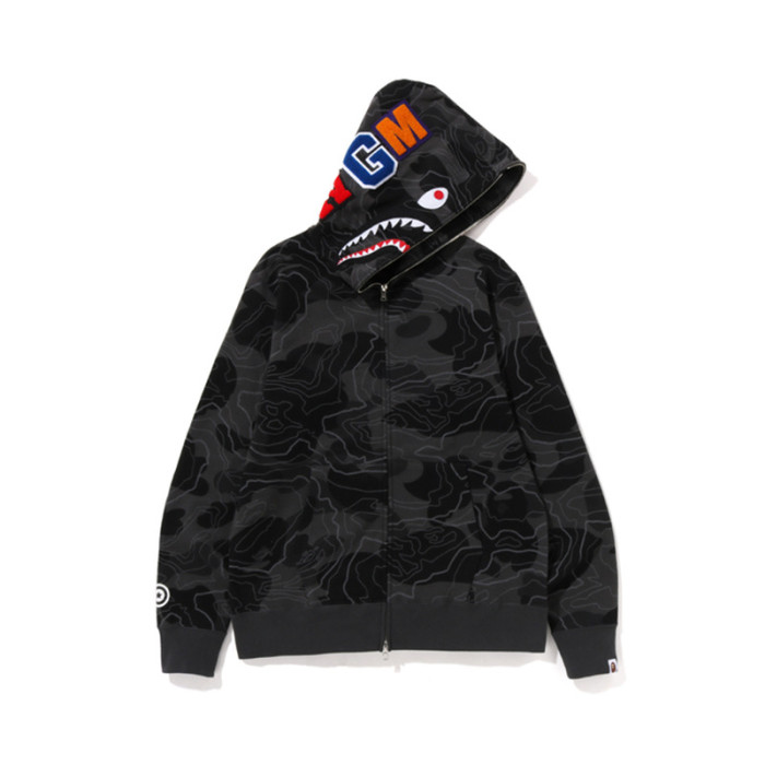 High Quality Bape Cotton Zipper Hoodie Jacket WTBP-040