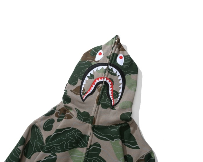 High Quality Bape Cotton Zipper Hoodie Jacket WTBP-040