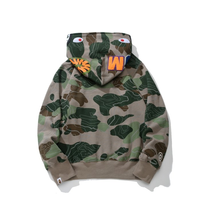 High Quality Bape Cotton Zipper Hoodie Jacket WTBP-040