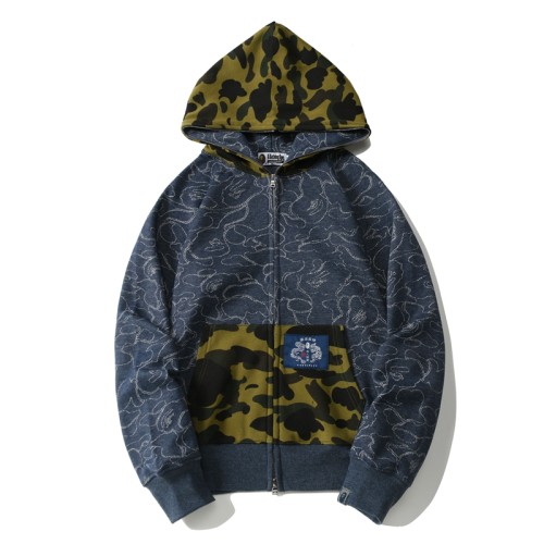 High Quality Bape Cotton Zipper Hoodie Jacket WTBP-055