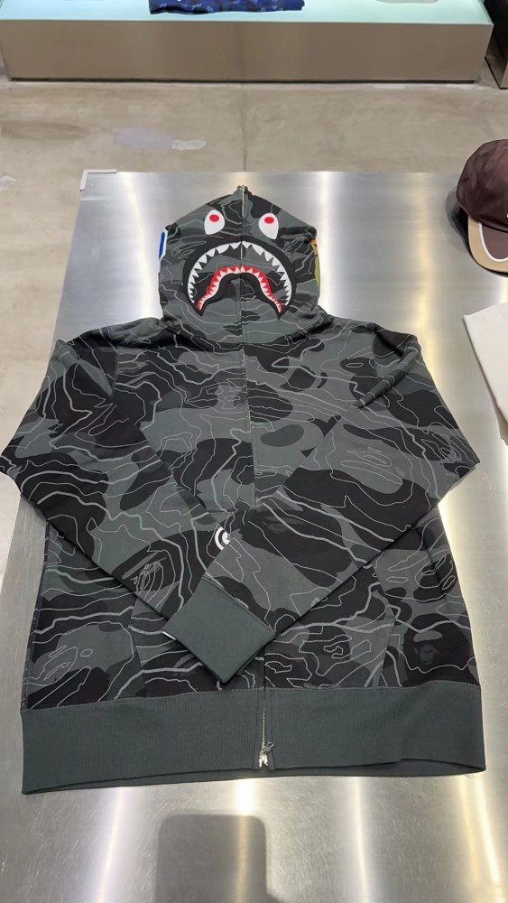 High Quality Bape Cotton Zipper Hoodie Jacket WTBP-040