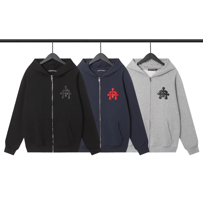 High Quality Chrome Hearts 420G Cotton Hoodie Zipper Jecket WTCH-124