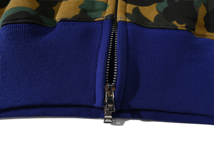 High Quality Bape Cotton Zipper Hoodie Jacket WTBP-078