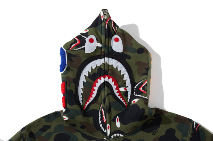 High Quality Bape Cotton Zipper Hoodie Jacket WTBP-108