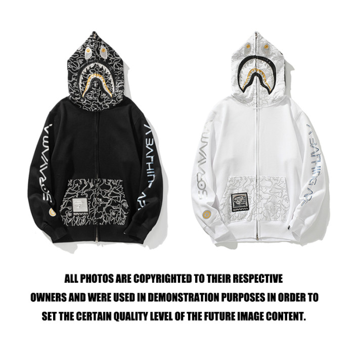 High Quality Bape Cotton Zipper Hoodie Jacket WTBP-074