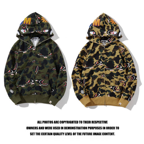 High Quality Bape Cotton Zipper Hoodie Jacket WTBP-108