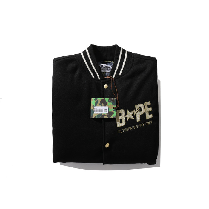 High Quality Bape Cotton Baseball Jacket Baseball Uniform WTBP-091