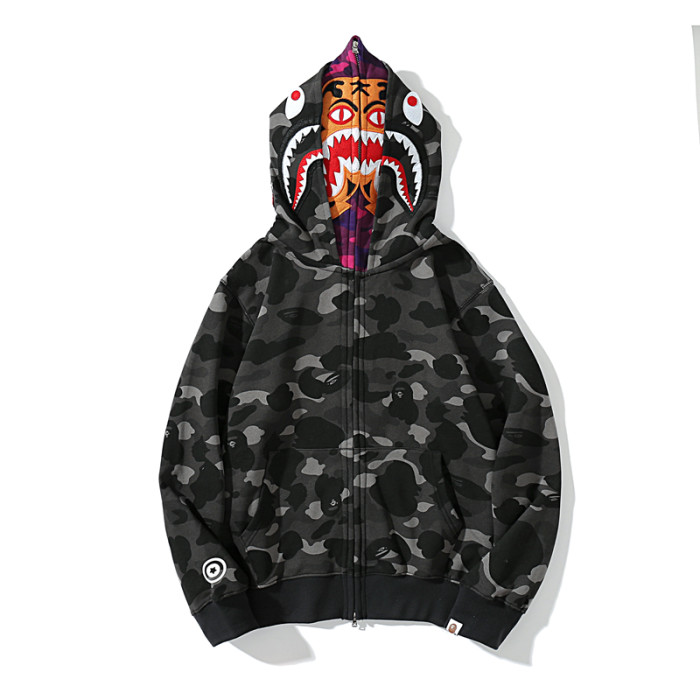 High Quality Bape Cotton Zipper Hoodie Jacket WTBP-104