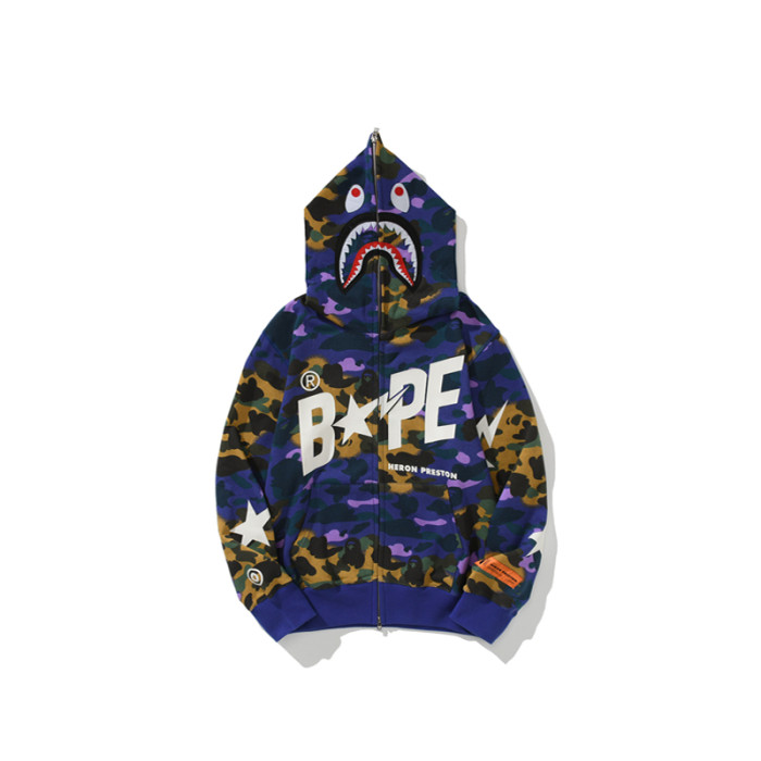 High Quality Bape Cotton Zipper Hoodie Jacket WTBP-078