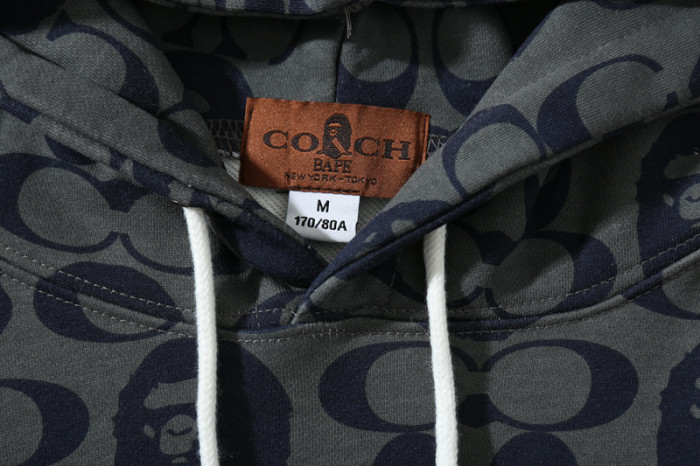 High Quality Bape X COACH Cotton Hoodie WTBP-105