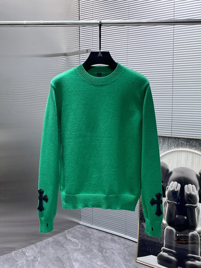 High Quality Chrome Hearts Wool Crew Neck Sweater WTCH-182