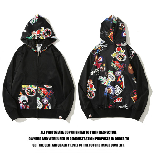 High Quality Bape Cotton Zipper Hoodie Jacket WTBP-115