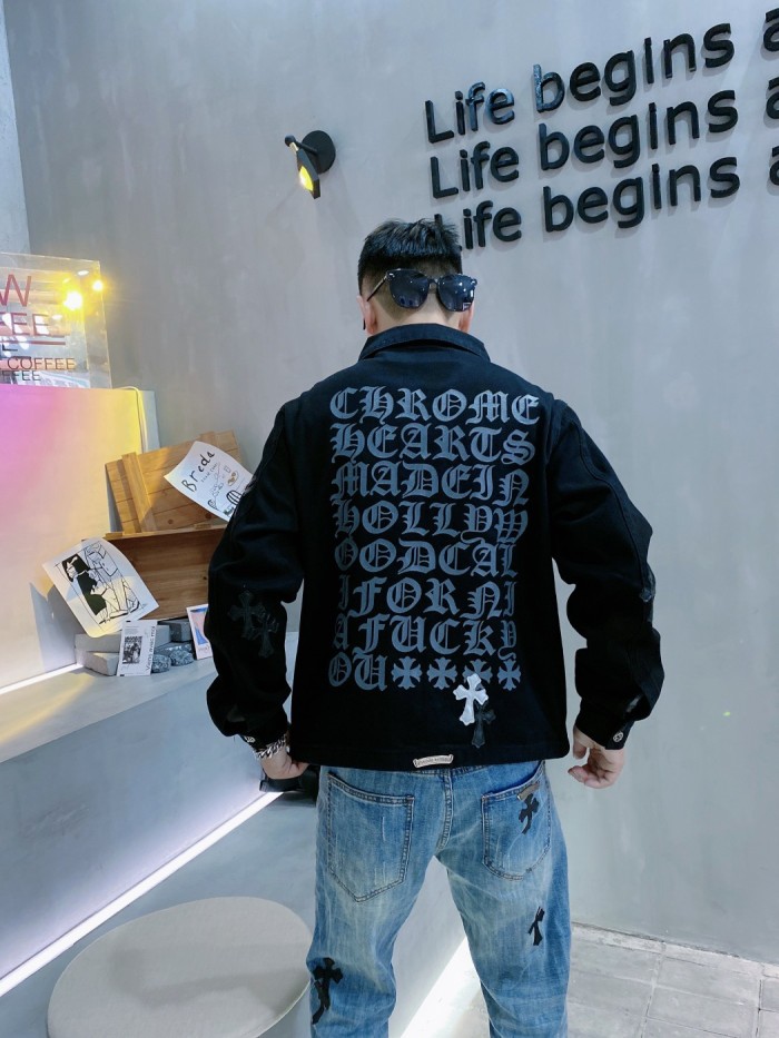 High Quality Chrome Hearts Cotton Denim Jacket WTCH-179