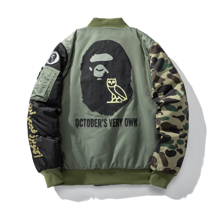 High Quality Bape Cotton Baseball Jacket Flight Jacket WTBP-065