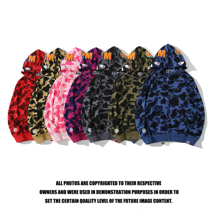 High Quality Bape Cotton Zipper Hoodie Jacket WTBP-110