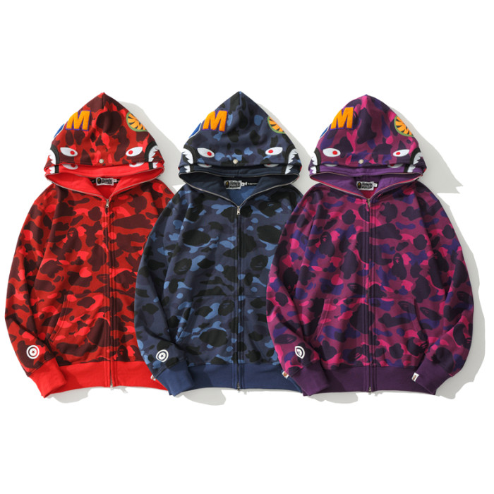 High Quality Bape Cotton Zipper Hoodie Jacket WTBP-118