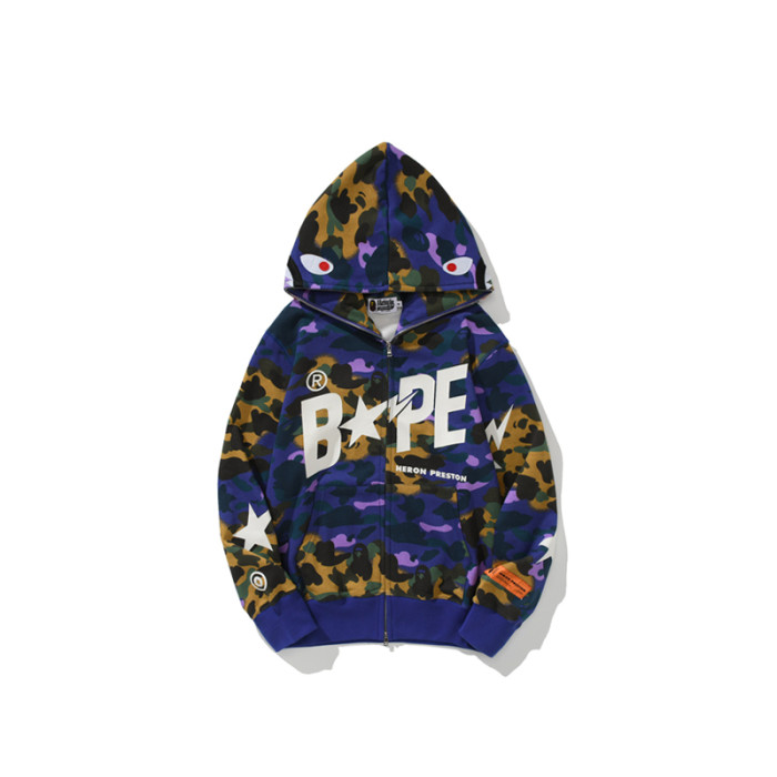 High Quality Bape Cotton Zipper Hoodie Jacket WTBP-078