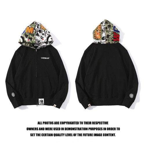 High Quality Bape Cotton Zipper Hoodie Jacket WTBP-122