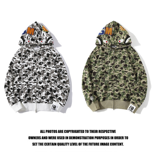 High Quality Bape Cotton Zipper Hoodie Jacket WTBP-121