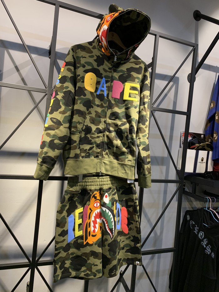 High Quality Bape Cotton Zipper Hoodie Jacket WTBP-130