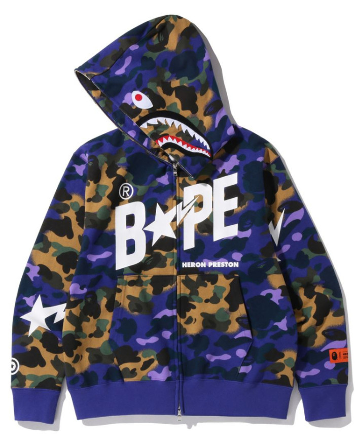 High Quality Bape Cotton Zipper Hoodie Jacket WTBP-078