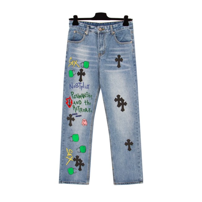 High Quality Chrome Hearts Pure Cotton Jeans WTCH-213