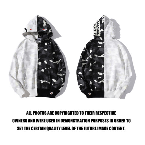 High Quality Bape Cotton Zipper Hoodie Jacket WTBP-134