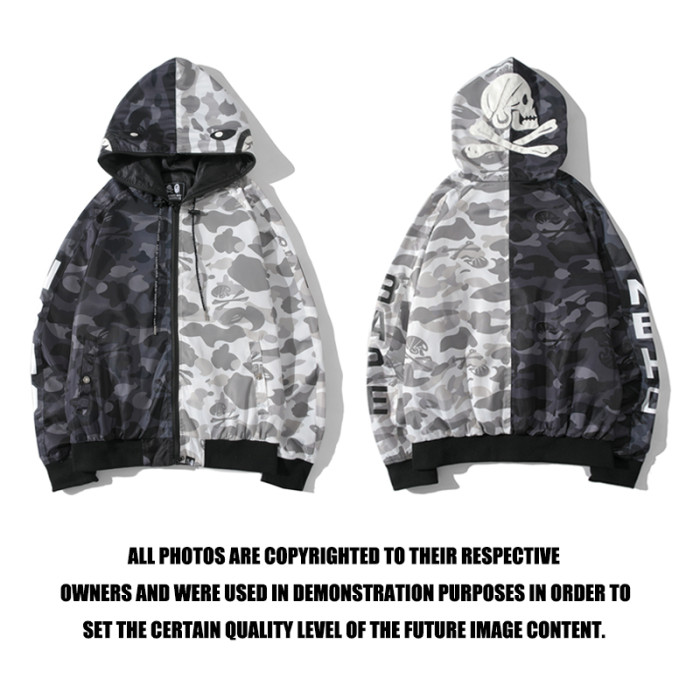 High Quality Bape Cotton Zipper Hoodie Jacket WTBP-170