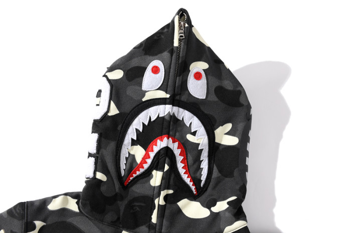 High Quality Bape Cotton Zipper Luminous Hoodie Jacket WTBP-173