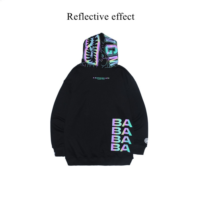 High Quality Bape Cotton 3M Reflective Hoodie WTBP-154