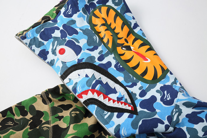 High Quality Bape Cotton Zipper Hoodie Jacket WTBP-166