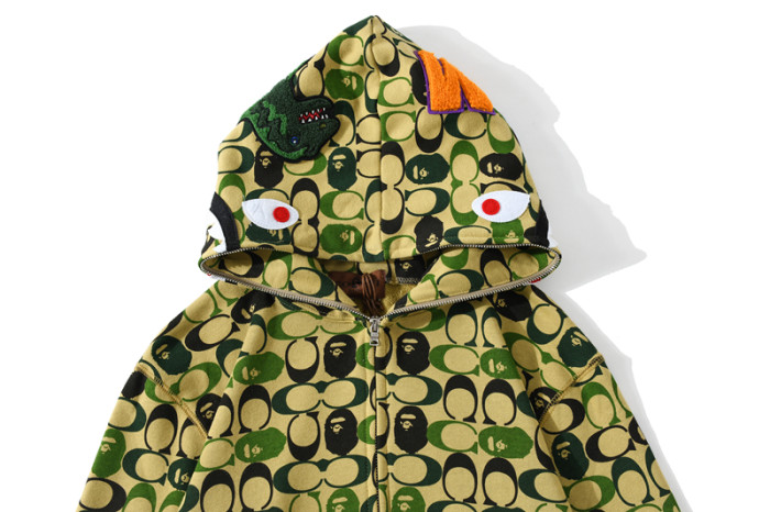 High Quality Bape Cotton Zipper Hoodie Jacket WTBP-180