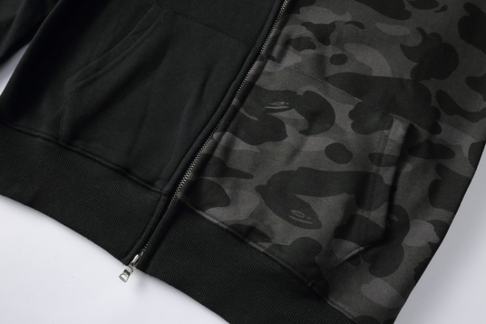 High Quality Bape Cotton Zipper Hoodie Jacket WTBP-161