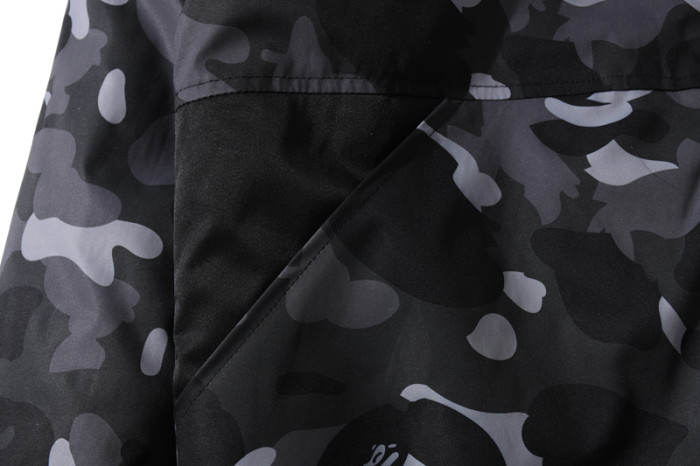 High Quality Bape Cotton 3M Reflective Zipper Down Jacket WTBP-138