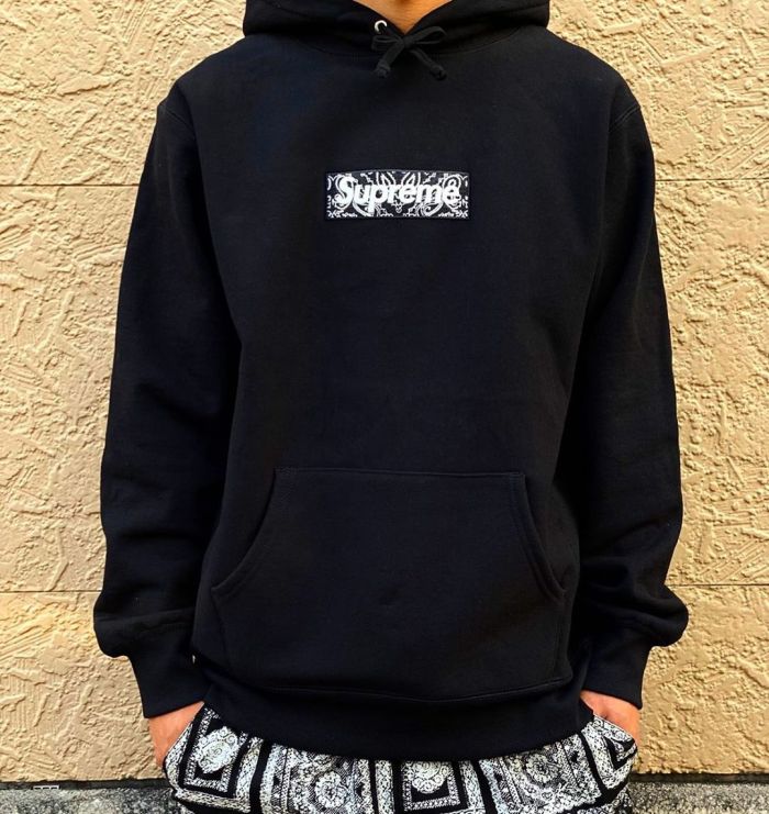 High Quality Supreme 19FW Bandana Box Logo Hooded Sweatshirt Hooide WTSP-003