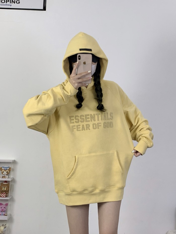 High Quality Essentials Fears of God 250g Cotton Thin Add Fleece Hoodie WTFD-002