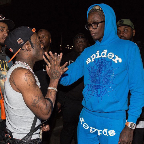 High Quality Young Thug Sp5der 55555 Cotton Hoodie and Trouser Set WTSD-013