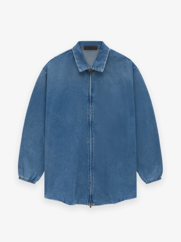 High Quality Essentials Fears of God 260g Cotton Zipper Denim Jacket Shirt WTFD-007