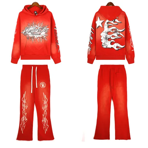 High Quality Hellstar 360g Cotton Hoodie and Trouser Set WTHS-041