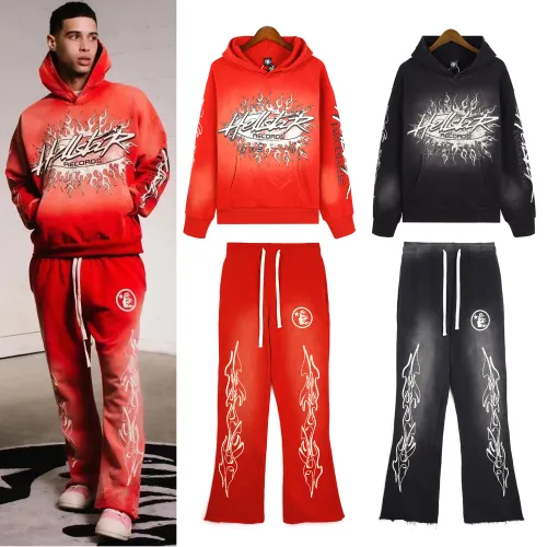 High Quality Hellstar 360g Cotton Hoodie and Trouser Set WTHS-041