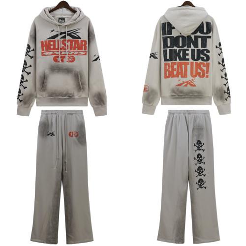 High Quality Hellstar 360g Cotton Hoodie and Trouser Set WTHS-085