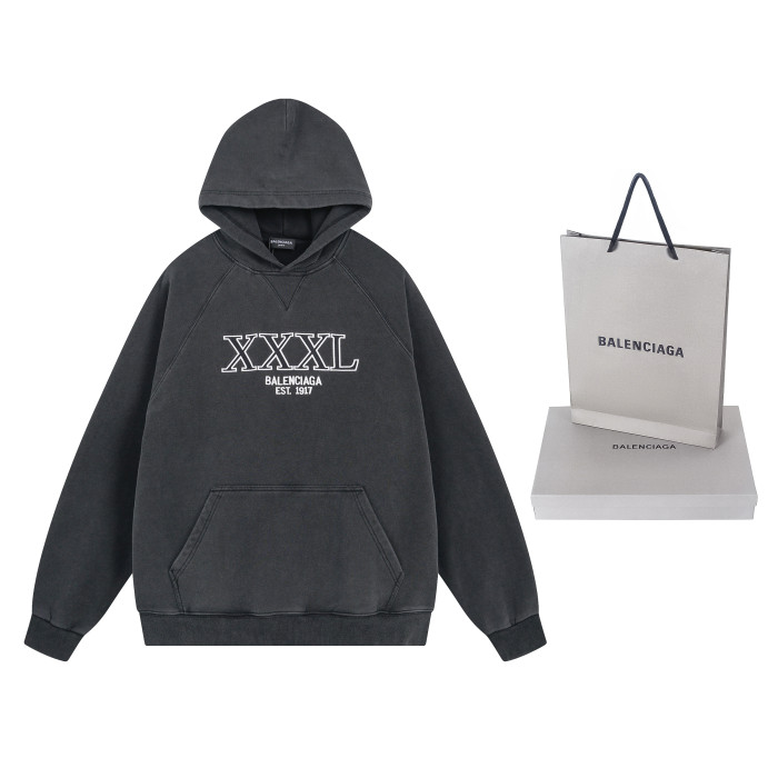 High Quality Balenciaga 420g Cotton Loose Hoodie WTBC-080