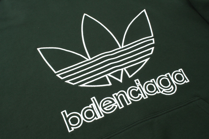 High Quality Balenciaga Joint Adidas 420g Cotton Loose Hoodie WTBC-087