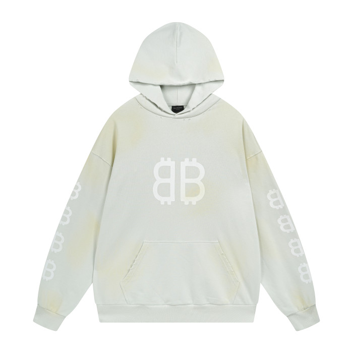 High Quality Balenciaga 420g Cotton Loose Hoodie WTBC-113